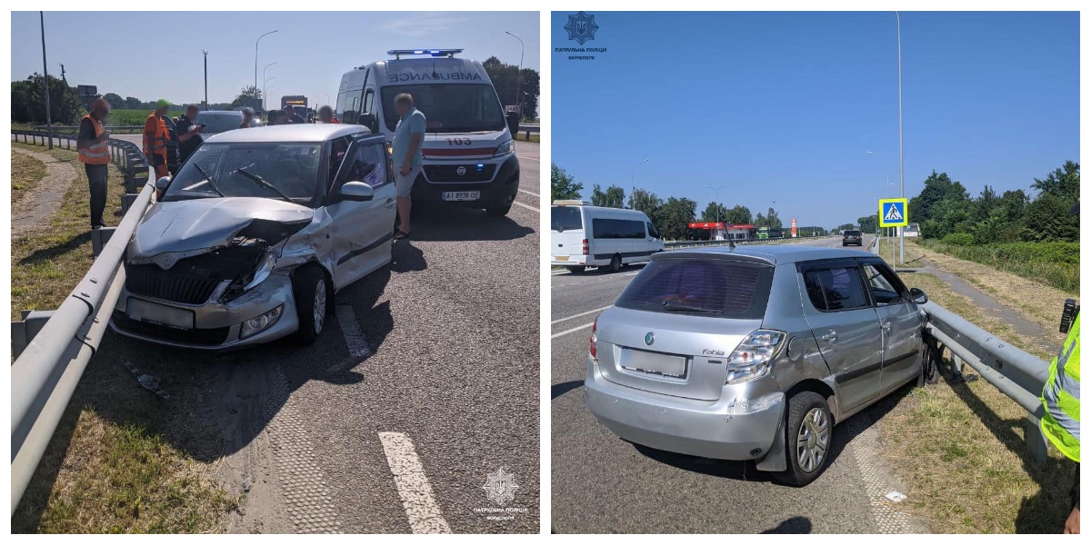 Поблизу Борисполя водій перевищив швидкість і ледь не відправився на той світ